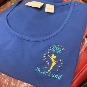 Disney Tinkerbell Neverland embroidered top XS